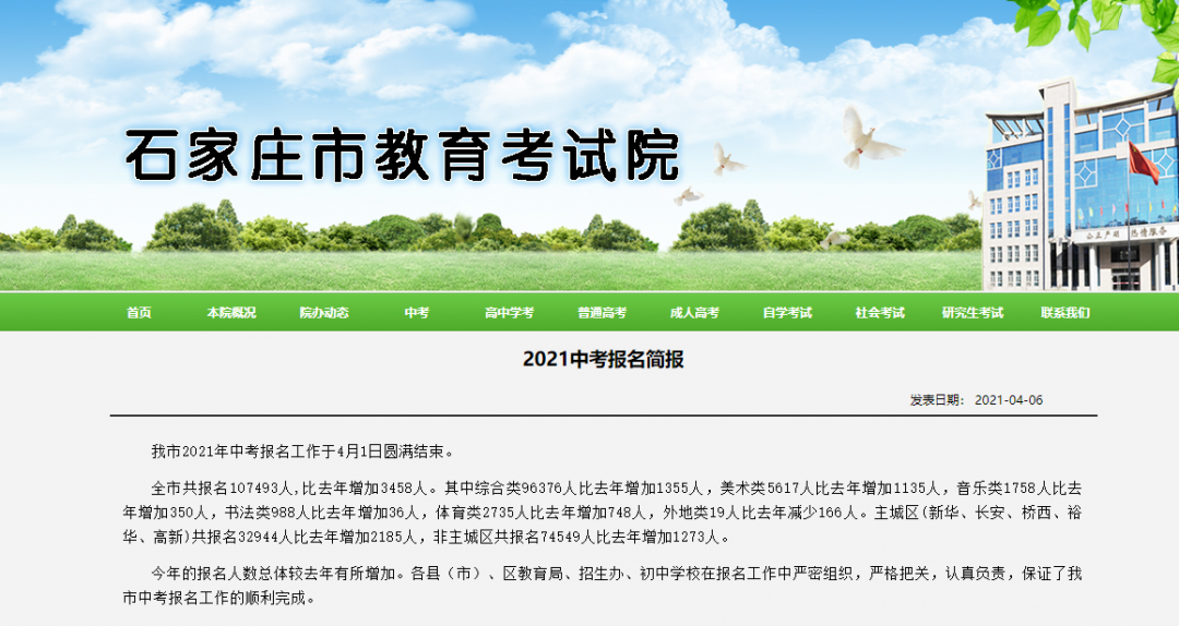 2021年河北中考人數(shù)確定啦！