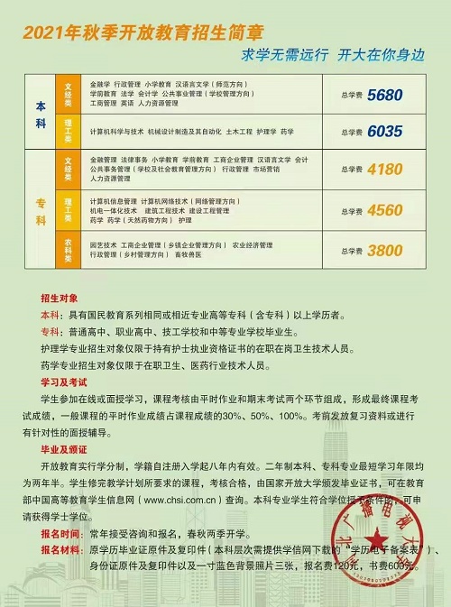 2021年河北開放大學(xué)學(xué)費多少？如何繳納？